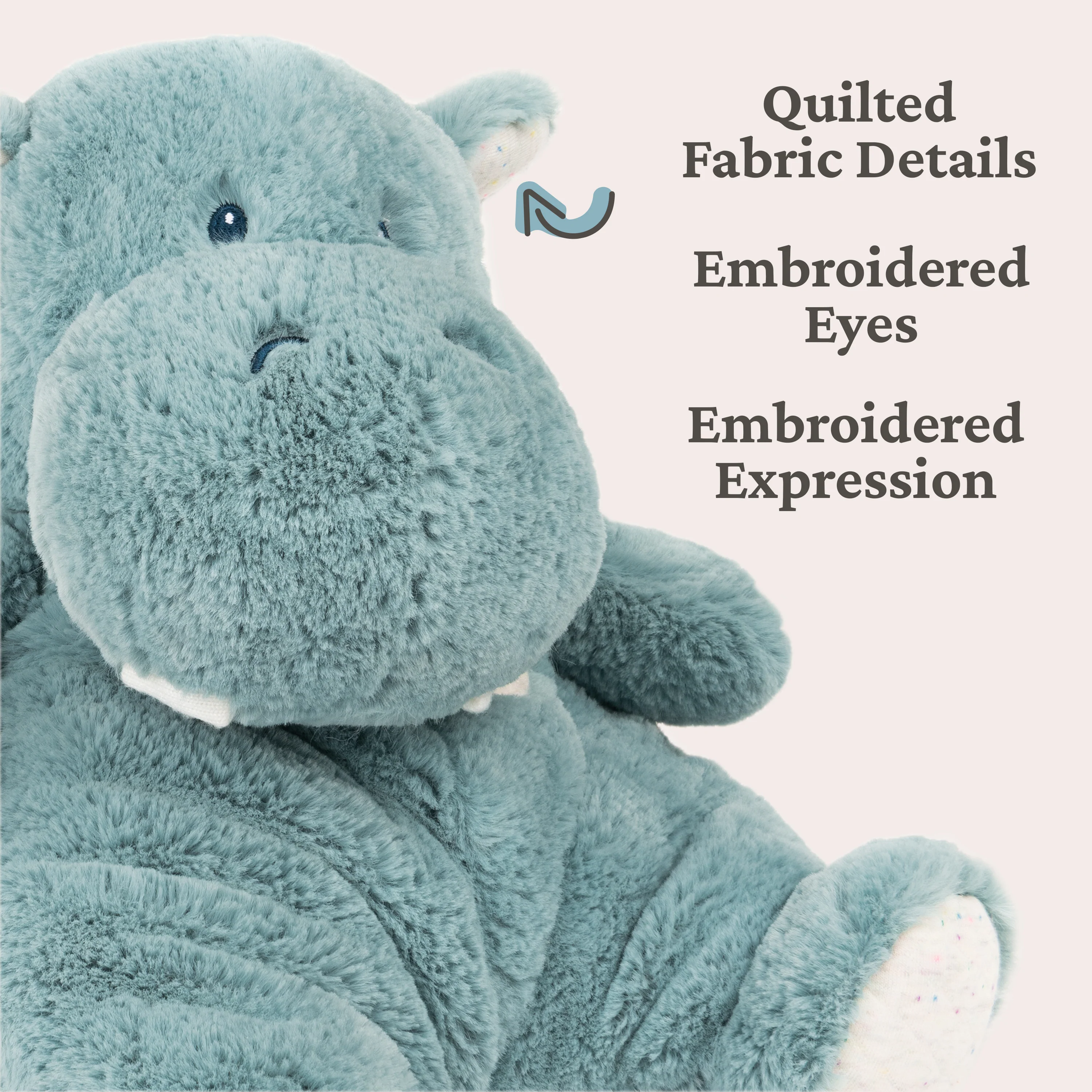 Oh So Snuggly Hippo, 12.5 in - Image 5