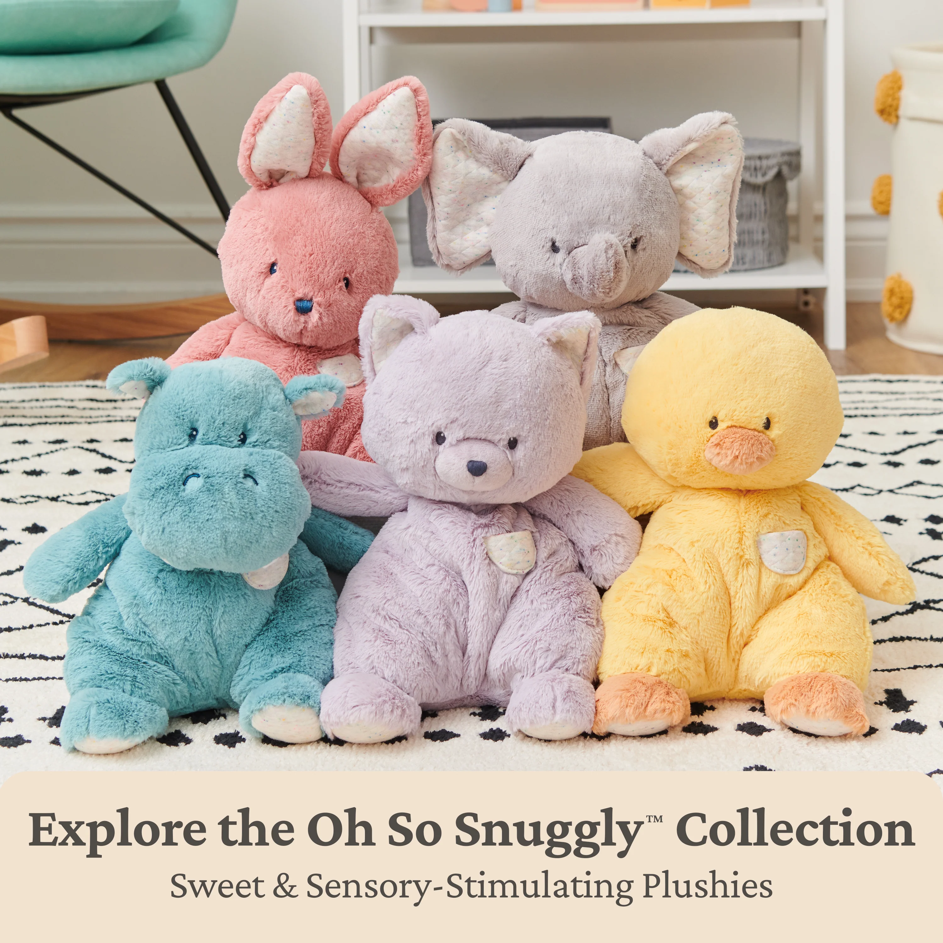 Oh So Snuggly Hippo, 12.5 in - Image 8