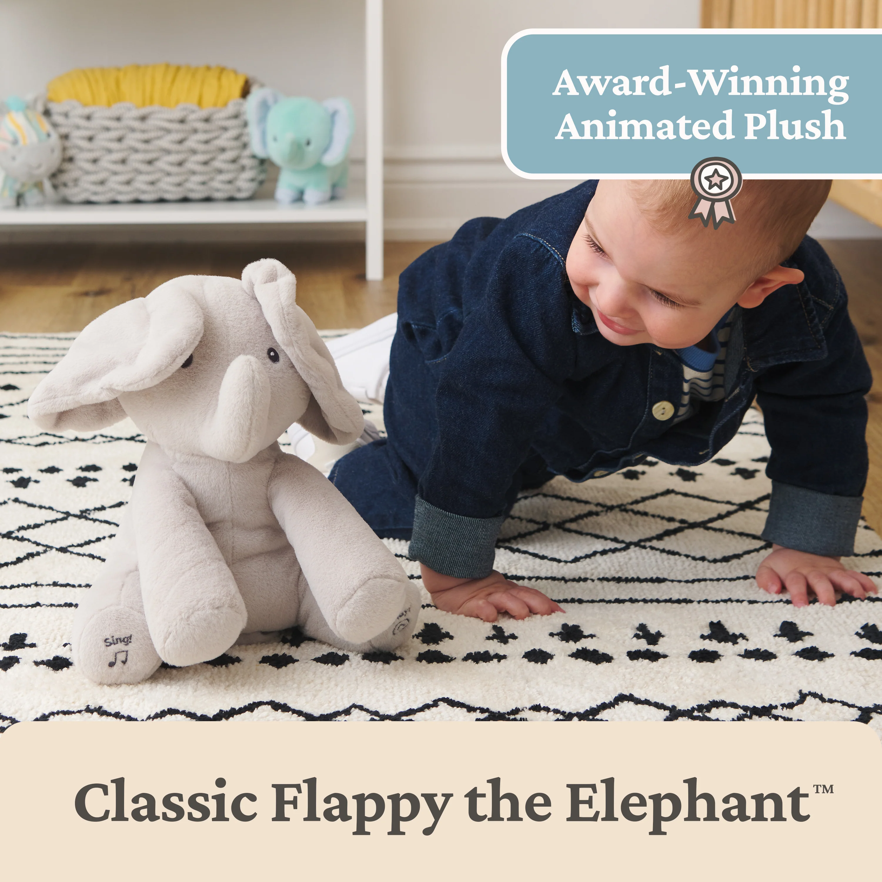 Peek-a-Boo Flappy the Elephant, 7 in - Image 8