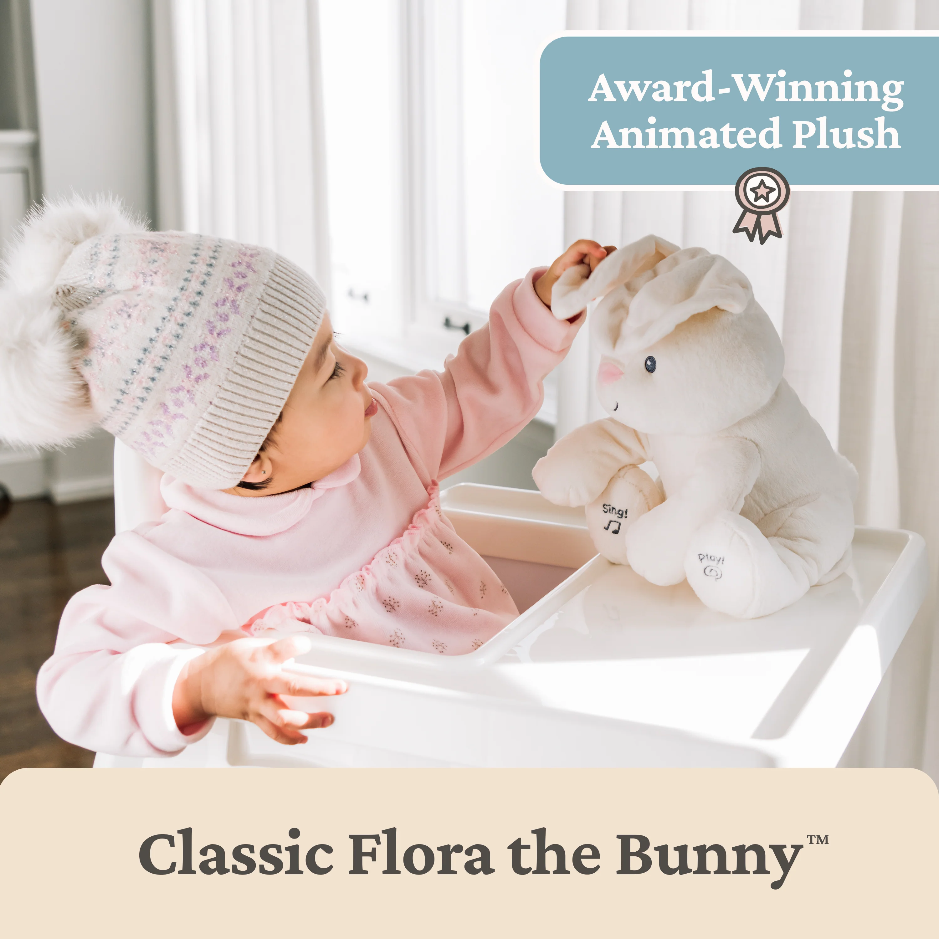 Peek-a-Boo Flora the Bunny, 7 in - Image 8