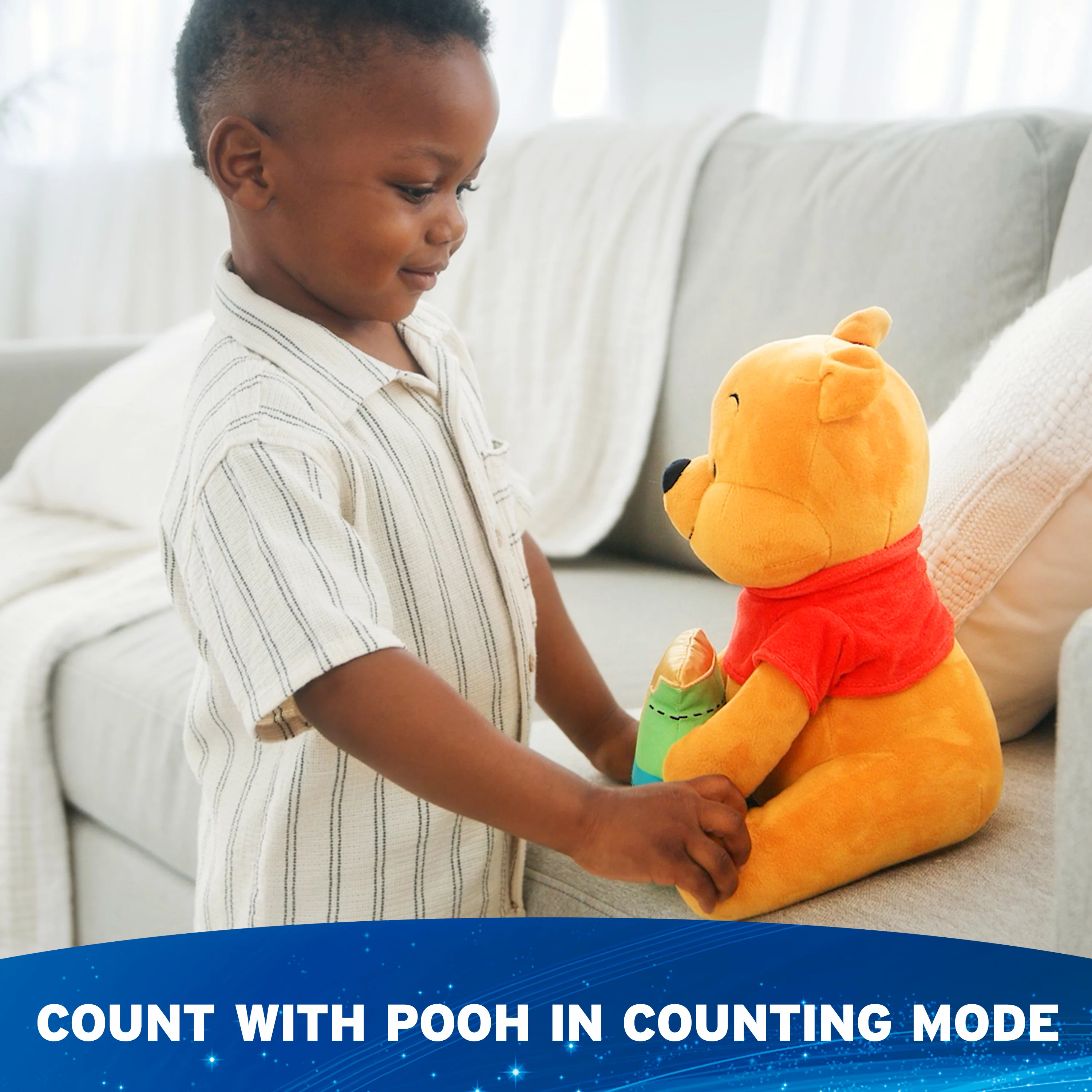 Peek-a-Boo Winnie the Pooh Animated Plush, 11 in - Image 4