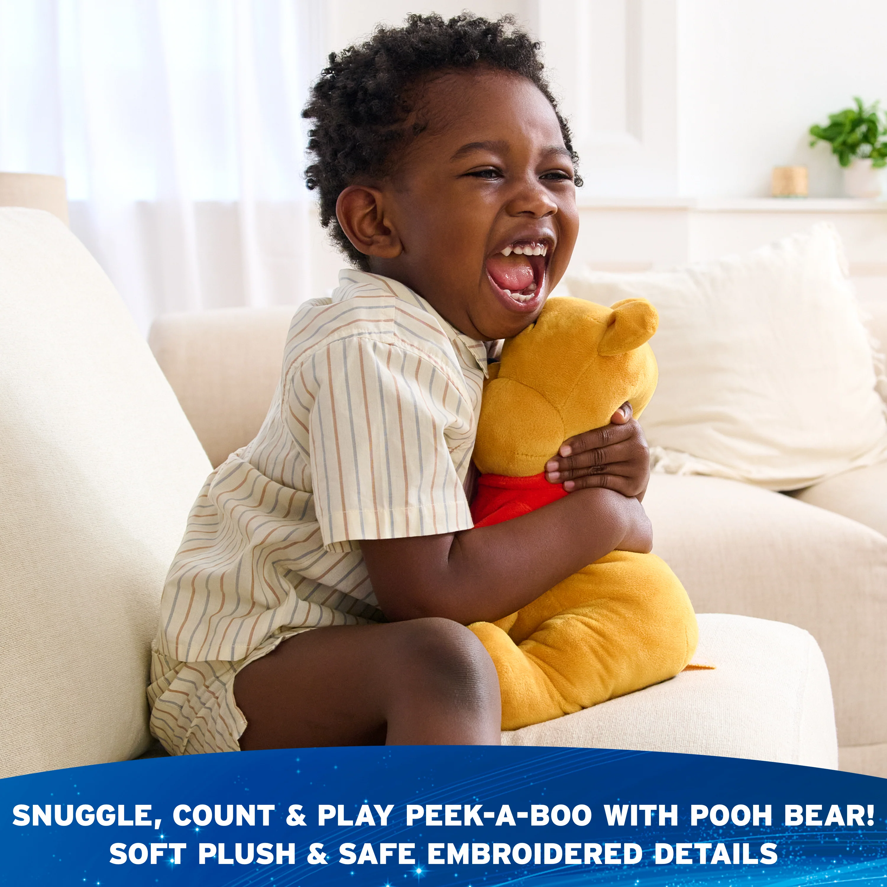 Peek-a-Boo Winnie the Pooh Animated Plush, 11 in - Image 6