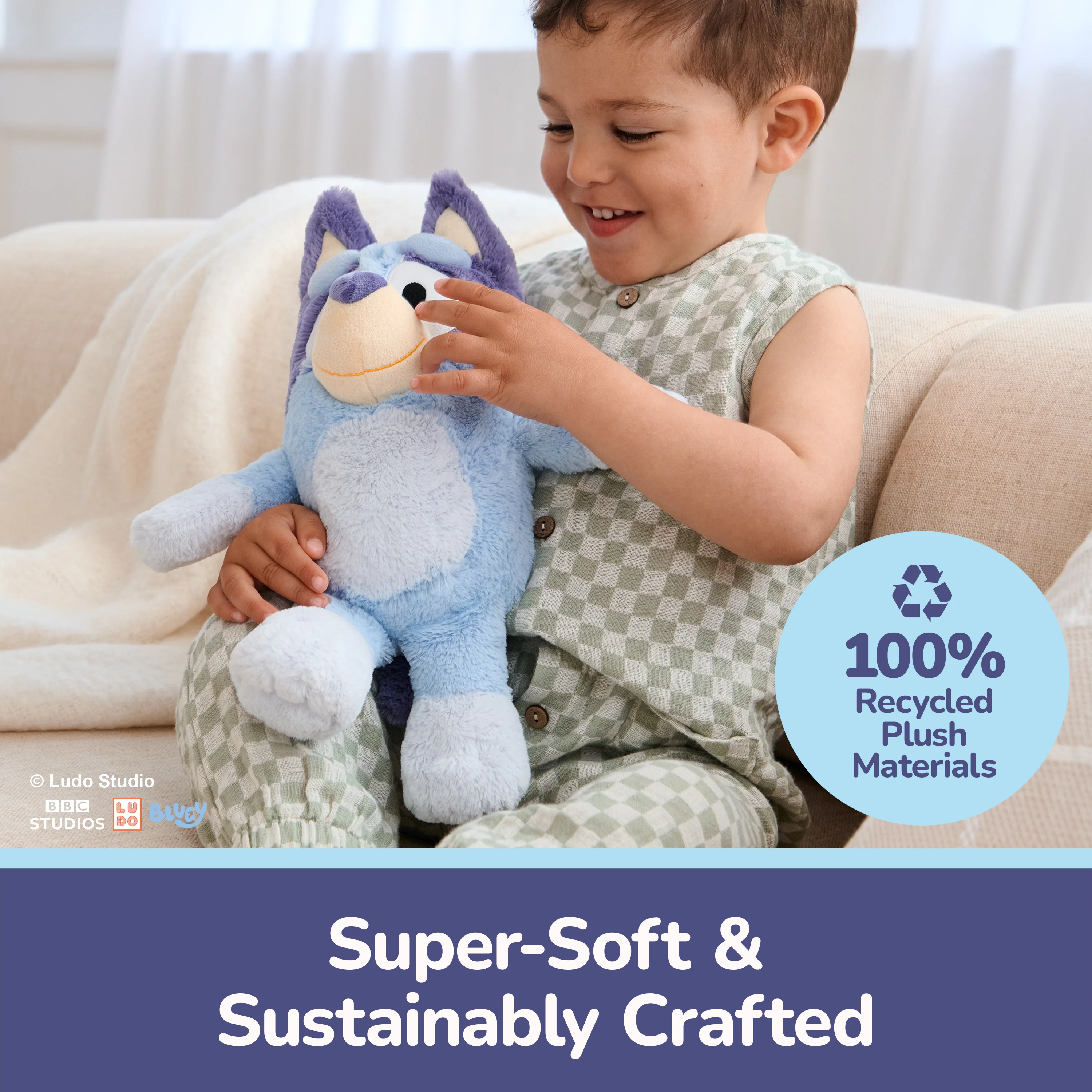 Sustainably Soft: Bluey, 13 in (Made from 100% Recycled Materials) - Image 3